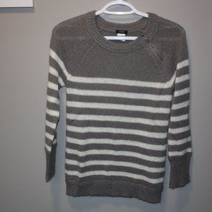 J Crew Striped Gray Sweater - XS